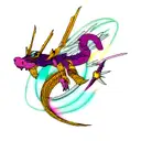 cosmic dragon tattoo design idea