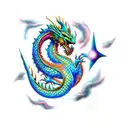 cosmic dragon tattoo design idea