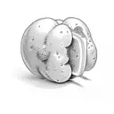 cartoon designed pepper and melon smoke weed and drink a beer in the shade under a date tree tattoo design idea