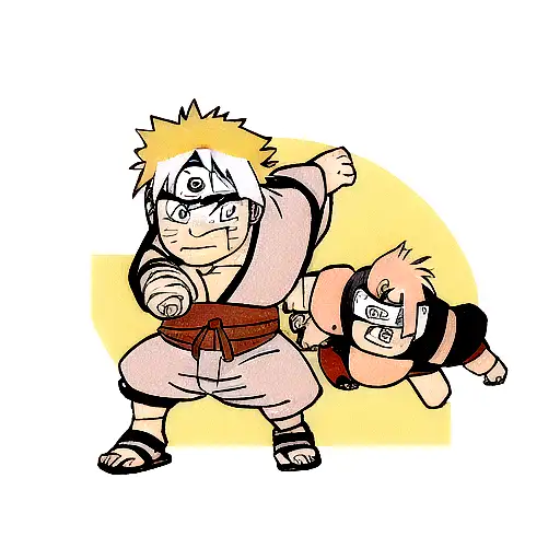 naruto and jiraiya tattoo design idea