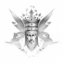 king chess piece  tattoo design idea