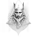 king chess piece  tattoo design idea