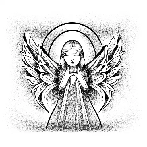 Silenced Angel tattoo design idea