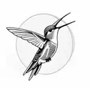 Hummingbird tattoo design idea