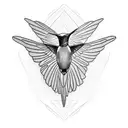 Hummingbird tattoo design idea