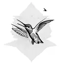 Hummingbird tattoo design idea