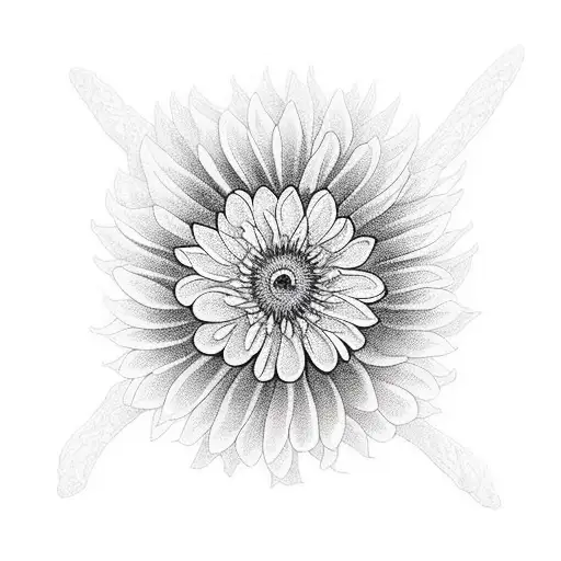 Chrysanthemum tattoo design idea