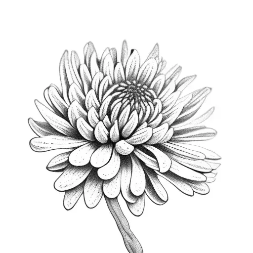 Chrysanthemum tattoo design idea