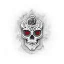 skeleton mariachi  tattoo design idea