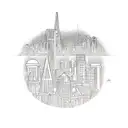 bay area skyline tattoo design idea