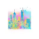 bay area skyline tattoo design idea