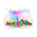 bay area skyline tattoo design idea