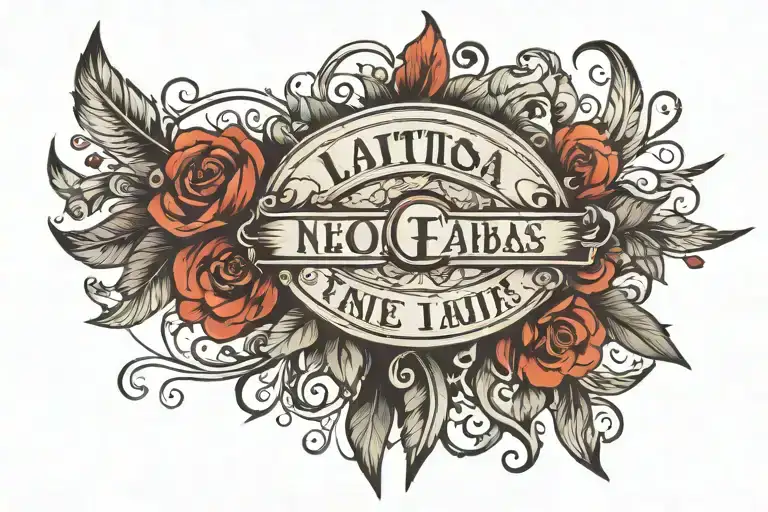 Latin phrase tattoo design idea