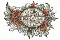 Latin phrase tattoo design idea