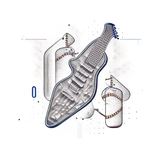 incorporate the scales from libra with a blend of brickwork and ice hockey but also have some guitar and family influenc tattoo design idea