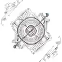 incorporate the scales from libra with a blend of brickwork and ice hockey but also have some guitar and family influenc tattoo design idea