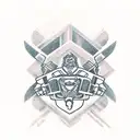 incorporate the scales from libra with a blend of brickwork and ice hockey but also have some guitar and family influenc tattoo design idea