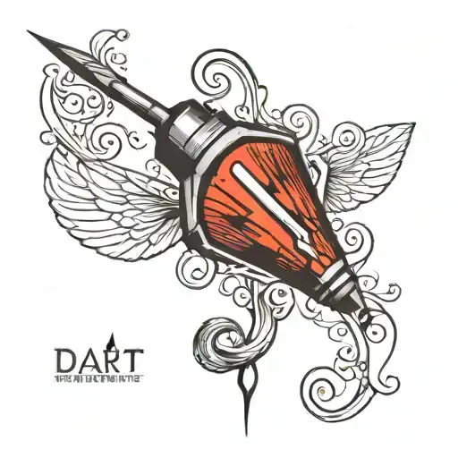 a dart with the stem as a heartbeat line  tattoo design idea