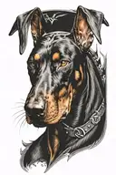 Evil Devil Doberman tattoo design idea