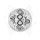 yin yang inside a cup of gin and tonic tattoo design idea