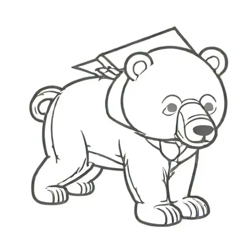 kanye west graduation bear tattoo design idea