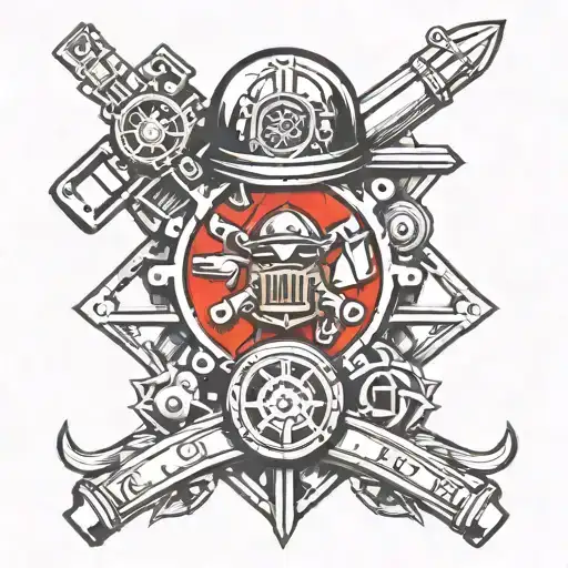 combat engineer themed tattoo tattoo design idea
