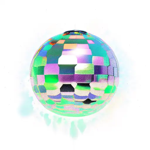 disco ball tattoo design idea