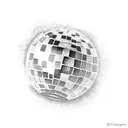 disco ball tattoo design idea