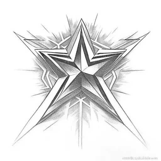 star on knees dark black and grey style but similar to russian mafia tattoos tattoo design idea