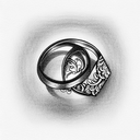 wedding ring tattoo design idea