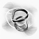 wedding ring tattoo design idea
