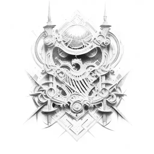 overgrown roman numerals tattoo design idea