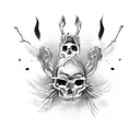 dead parent cemetery difficulties wife child good life tattoo design idea