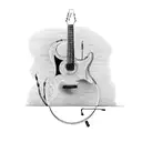 guitar, book, a cup of coffee, earphones aesthetic tattoo on skin tattoo design idea