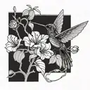humming-bird tattoo design idea