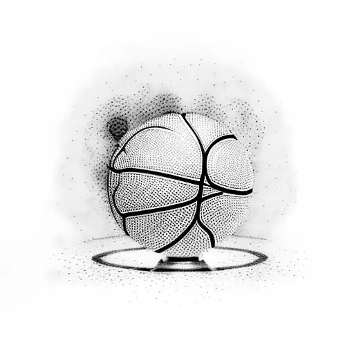 basketball and a whistle tattoo design idea