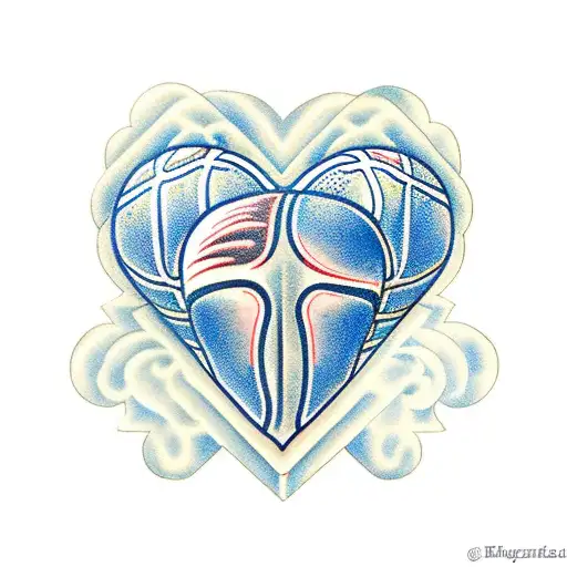 Traditional "Basketball Heart" Tattoo Idea BlackInk
