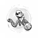 basketball referee tattoo design idea