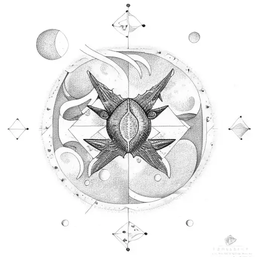 Pisces constellation  tattoo design idea