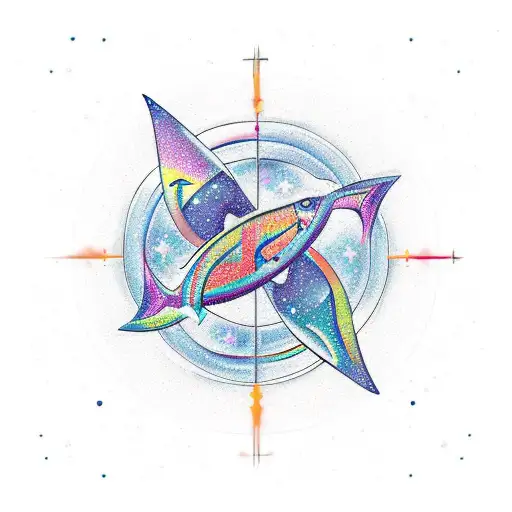 Pisces constellation  tattoo design idea