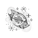 Pisces constellation  tattoo design idea