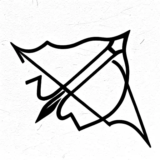bow and arrow  tattoo design idea