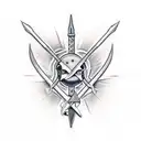 bow and arrow including quotes "you think I quit" tattoo design idea