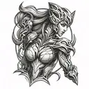 Warframe Octavia  tattoo design idea
