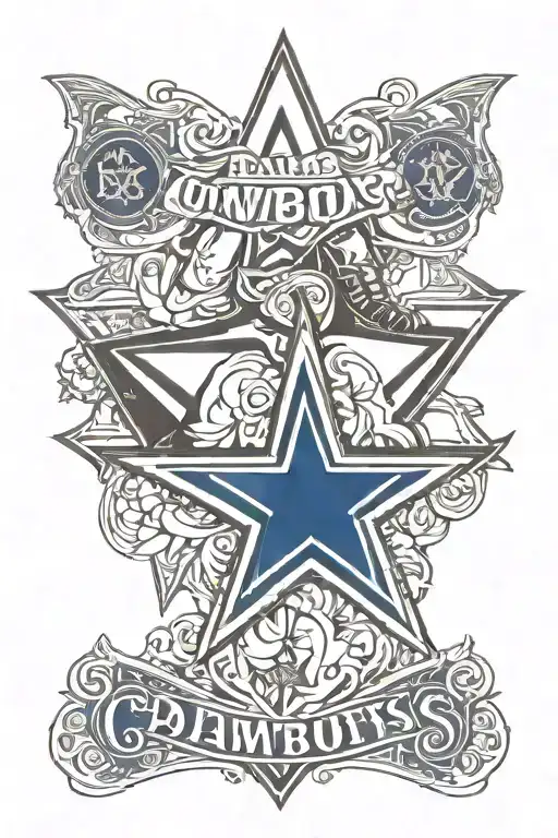 Dallas Cowboys logo Dallas mavericks logo Texas rangers logo tattoo design idea