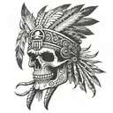 inca shaman skull in traditional style tattoo tattoo design idea