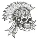 inca shaman skull in traditional style tattoo tattoo design idea