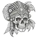 inca shaman skull in traditional style tattoo tattoo design idea