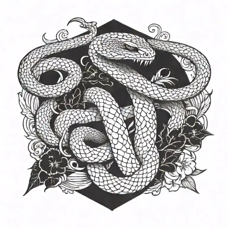 snake wrapped around a sword  tattoo design idea