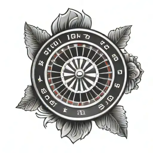 roulette wheel tattoo design idea